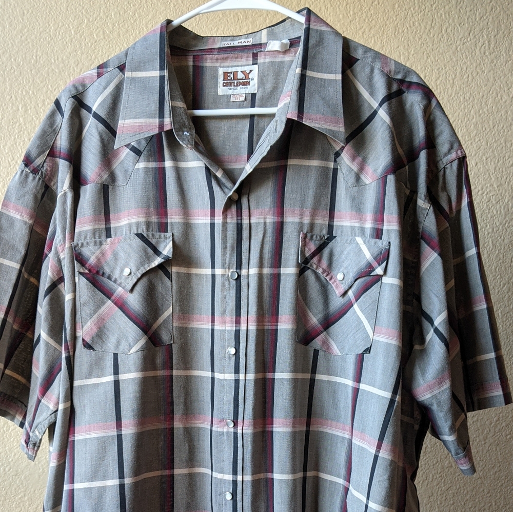 Ely Cattleman pearl snap western shirt